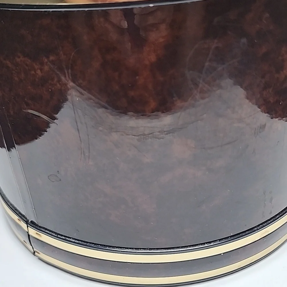 Champagne Ice Bucket Brown and Gold with Handle Vintage